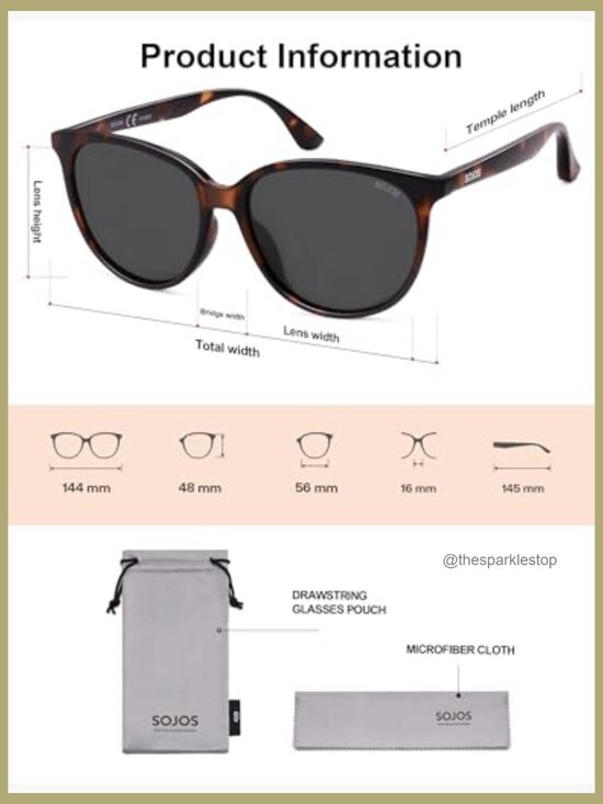 Square Polarized Sunglasses with UV400 Protection, Vintage Style